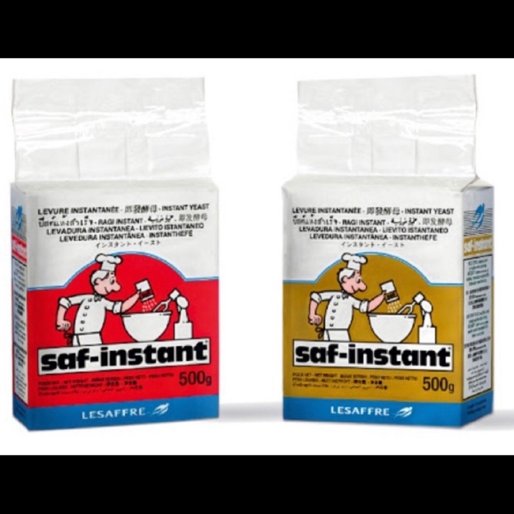 2 packs of saf instant yeast one red one gold